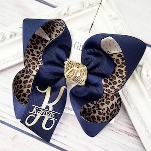 Back to School Hairbow Monogrammed Bow Uniform School Bow