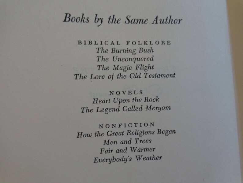 The Lore of the Old Testament by Joseph Gaer 1st Edition Etsy