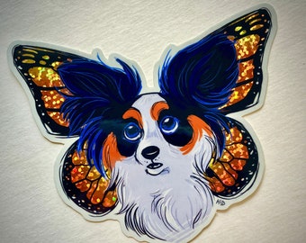 Papillon - Sparkly Vinyl Sticker