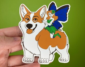 Corgi Fairy - Matte Sticker