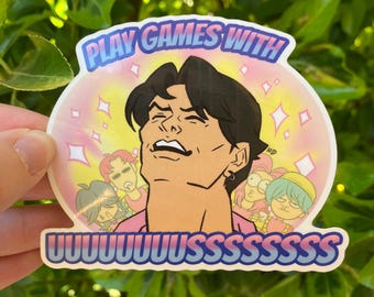 Play Games With Us Sticker