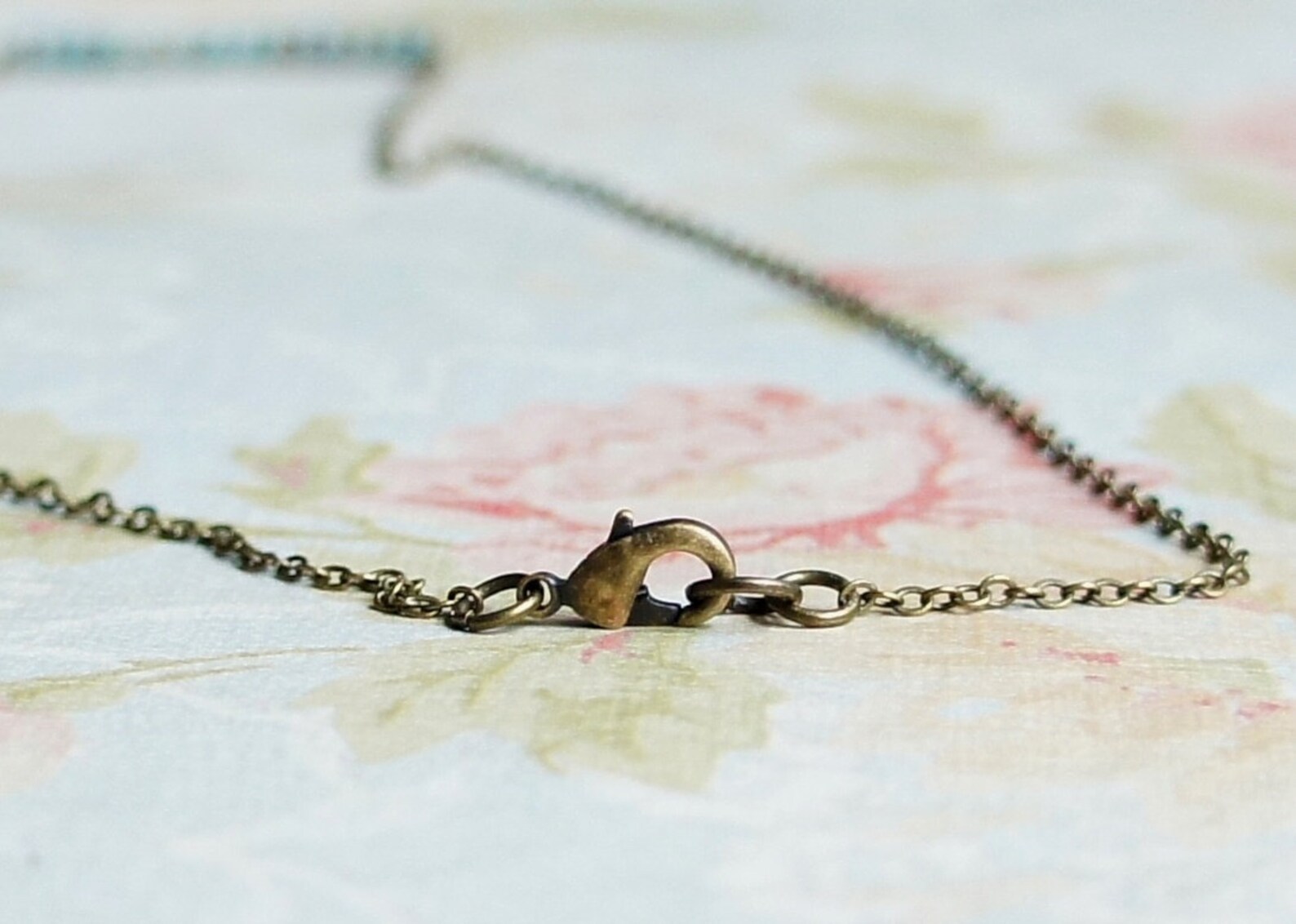 Beaded Magnetic Clasp Necklace - Olive main image 1