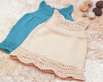 DRESS KNITTING PATTERN, Girl's Knit Dress Pattern, Easy Knit Dress Pattern, Baby Knit Dress, Toddler Dress, Child's Knit Dress, Lace Dress