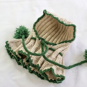 Retro Baby Helmet Hat Knitting Pattern, Cowl Winter Hat (PDF Pattern) image 4