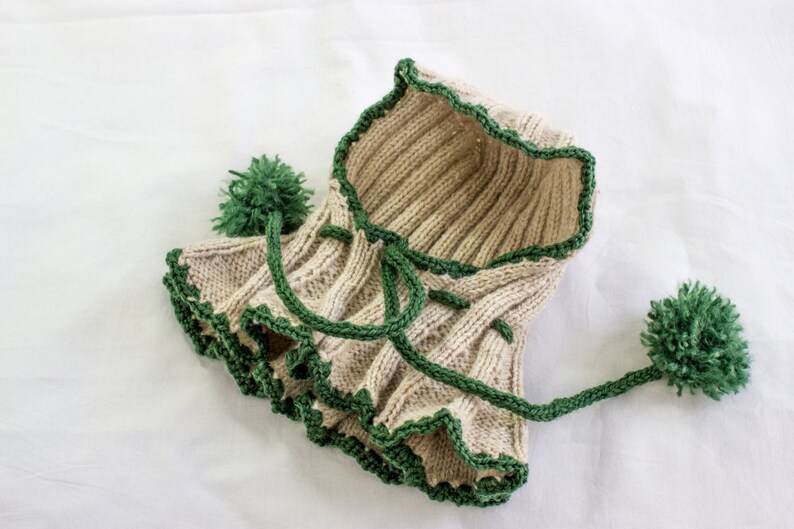Retro Baby Helmet Hat Knitting Pattern, Cowl Winter Hat (PDF Pattern) image 4