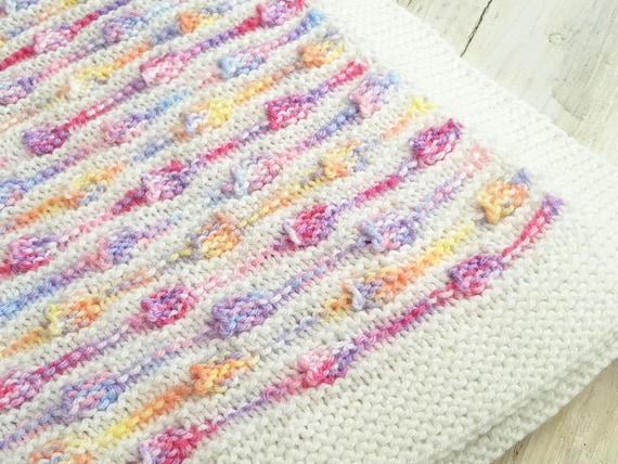 Knitting Pattern Row Your Boat Baby Blanket Modern Baby Etsy