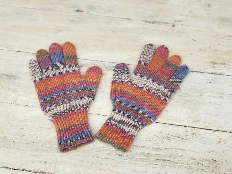 KNITTING PATTERN Gloves for Kids Finger Tips Glove Pattern Etsy