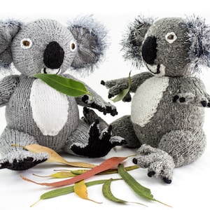 KNITTING PATTERN, Koala Knitting Pattern, Toy Knitting Pattern, Australian Koala Bear, Wildlife Toy, Knitted Softies Pattern, Knit Animal image 1