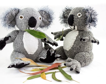 KNITTING PATTERN, Koala Knitting Pattern, Toy Knitting Pattern, Australian Koala Bear, Wildlife Toy, Knitted Softies Pattern, Knit Animal