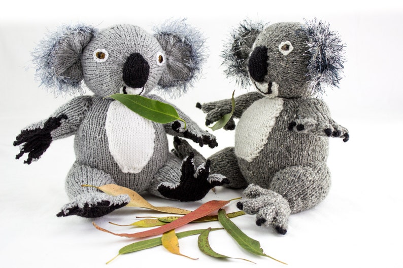 KNITTING PATTERN, Koala Knitting Pattern, Toy Knitting Pattern, Australian Koala Bear, Wildlife Toy, Knitted Softies Pattern, Knit Animal image 1