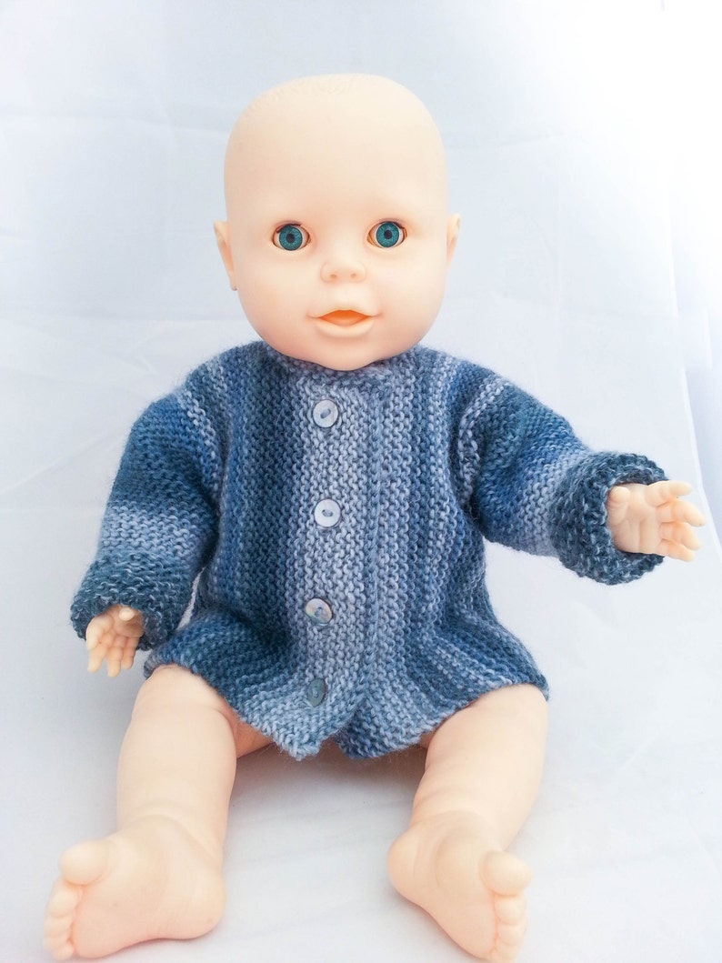 KNITTING PATTERN , Garter Stitch Baby Cardigan, Baby Sweater , 5 Sizes, Instant Download Pattern, Easy Pattern, Toddler Buttoned Sweater image 4