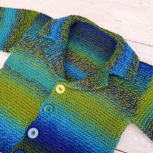 KNITTING PATTERN, Connor Cardigan, Baby Boy Cardigan, Toddler Cardigan, Garter Stitch Cardigan, Buttoned Sweater Pattern, Beginner Pattern