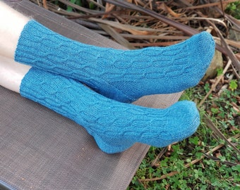 SOCK KNITTING PATTERN, Connected Socks, Men's Sock Pattern, Cable Sock Pattern, Unisex Sock Pattern, Women's Sock Pattern, Classic Socks