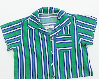 Baby Boy Summer Shirt Sewing Pattern: Short Sleeve Button-Up (PDF Pattern)