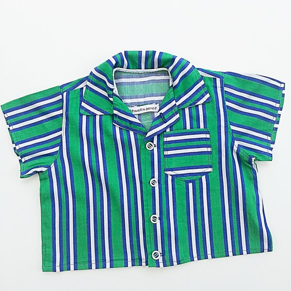 SEWING PATTERN, Baby Boys Summer Shirt, Baby Shirt, Short Sleeved Baby Shirt, PDF Pattern, 9-12 months, 12-24 months, 24-36 months sizes