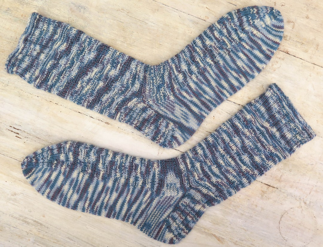 Sock Knitting Pattern: Garter & Rib Stitch, All Sizes (PDF Pattern) - Etsy