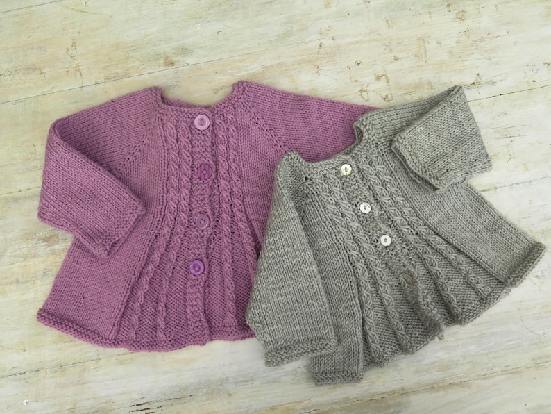 KNITTING PATTERN Girls Cardigan Billy's Girl Baby Etsy