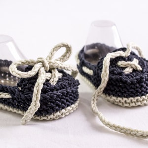 KNITTING PATTERN, Baby Boat Shoes, Easy Knit, Baby Boy Booties, Summer Booties, Newborn Baby, Boat Shoes, Beginners Knitting Pattern image 2