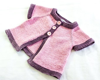 KNITTING PATTERN, , Baby Jacket  Knitting Pattern, French Fashion Inspired  Baby Pattern, PDF