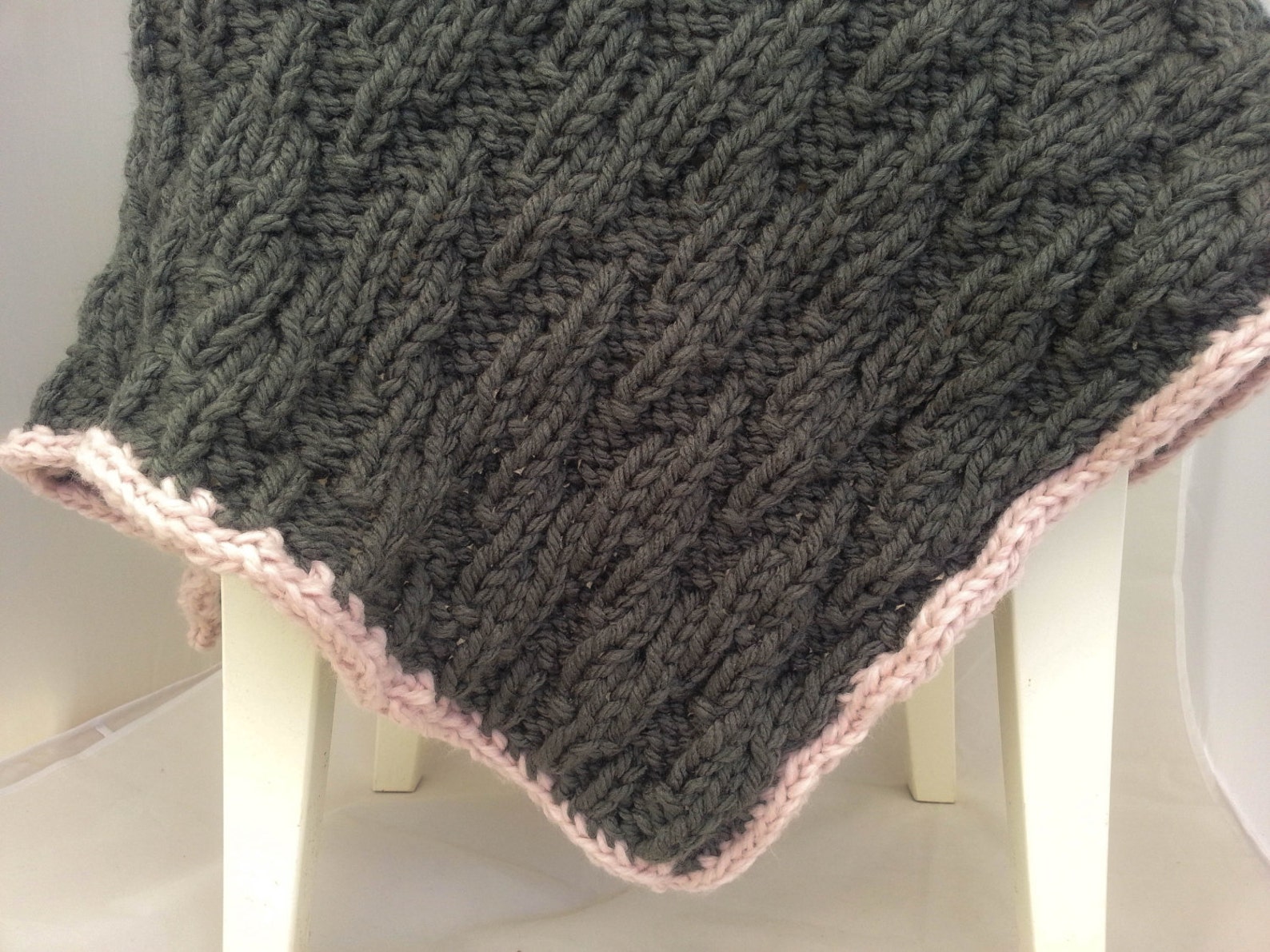 KNITTING PATTERN Baby Blanket Super Chunky Yarn Chic Etsy Australia