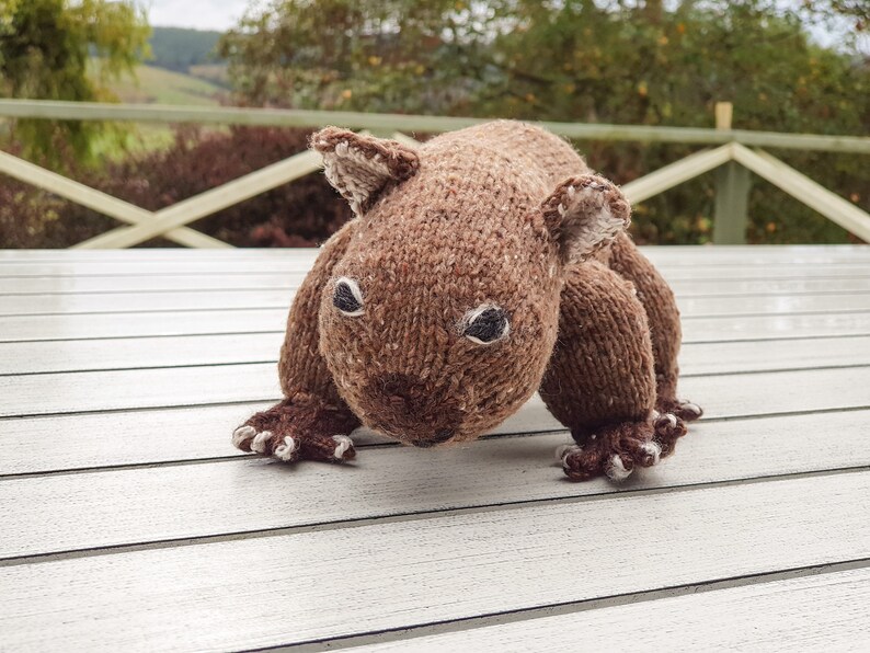 Modèle de tricot jouet wombat : animal australien réaliste (téléchargement PDF) image 6
