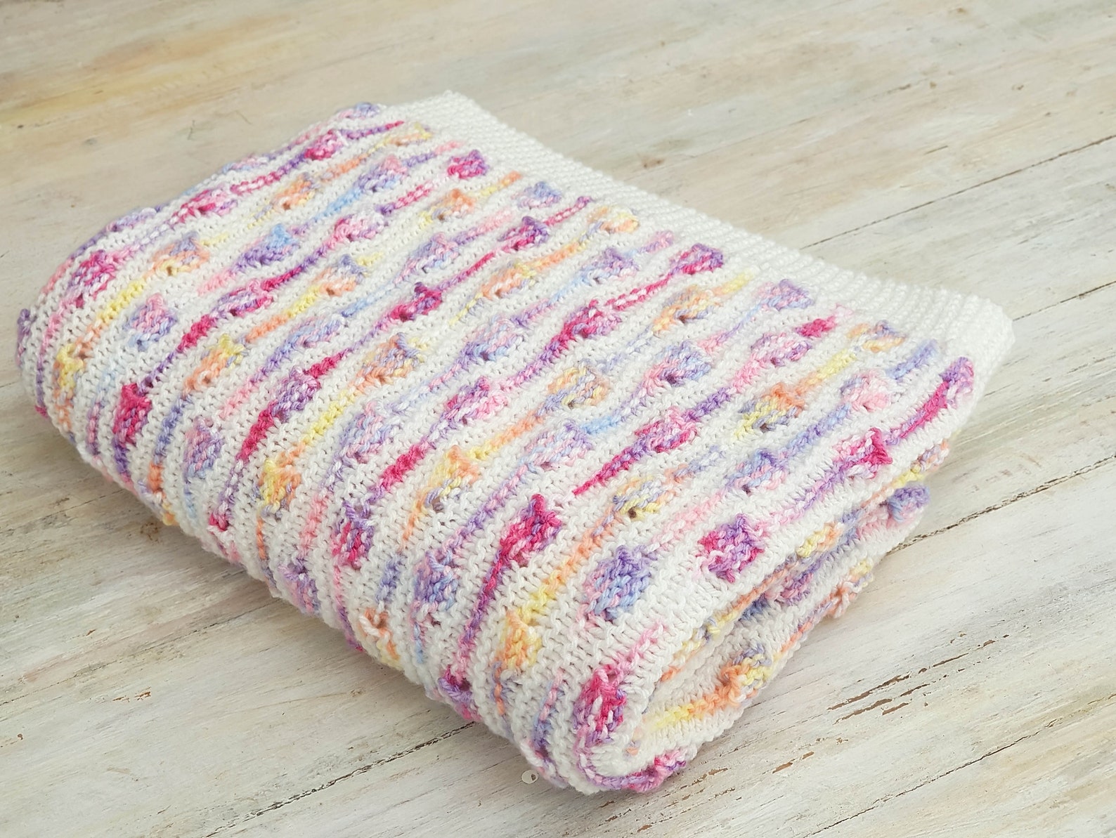 KNITTING PATTERN Row Your Boat Baby Blanket Modern Baby Etsy