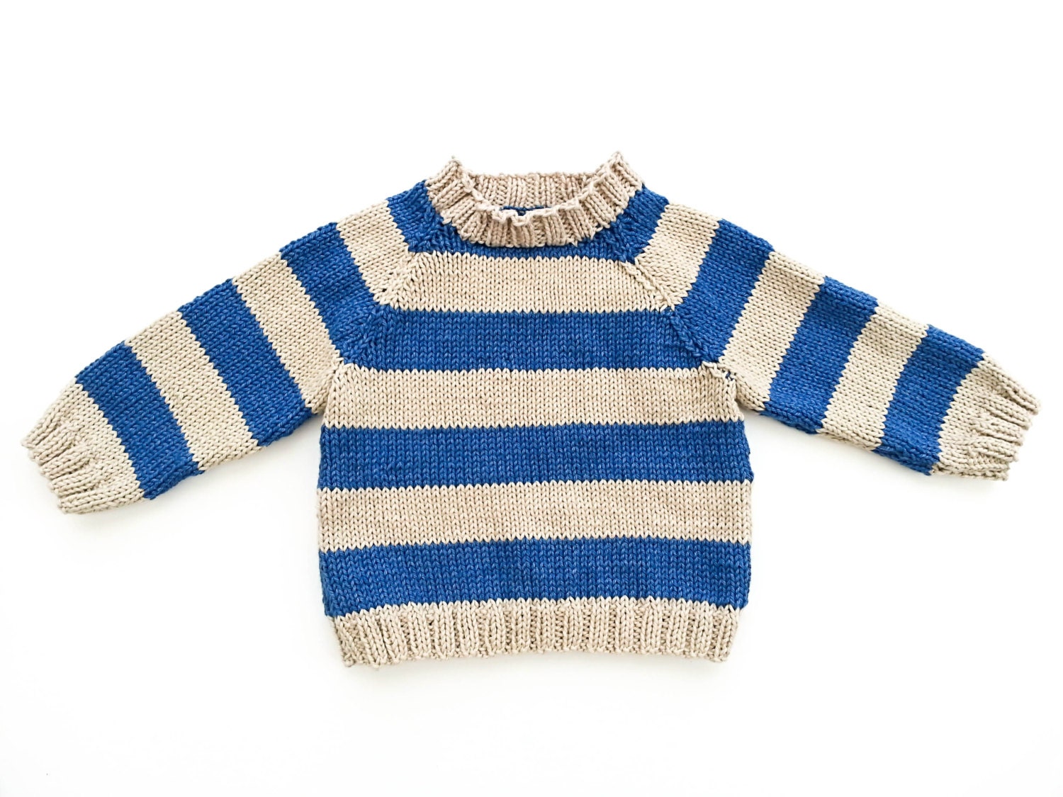 KNITTING PATTERN Striped Raglan Sweater Cardigan Optional - Etsy