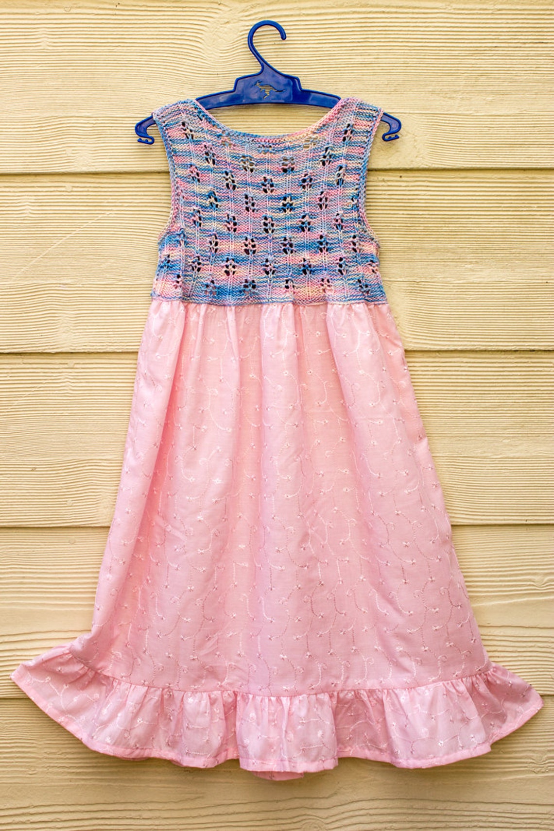 KNITTING PATTERN Girls Summer Dress Girls Knit Top Dress Etsy