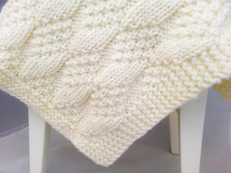 KNITTING PATTERN Baby Blanket Bulky Yarn Modern Baby Etsy Australia