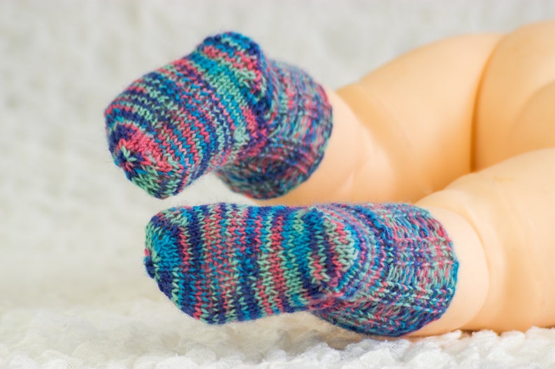 Sample KNITTING PATTERN, Baby Socks Sample Pattern, Free Baby Knitting Pattern, Newborn Socks Knitting Pattern, Pdf, Instant Download image 2