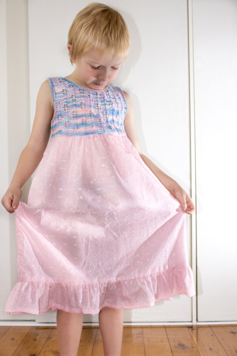 KNITTING PATTERN Girls Summer Dress Girls Knit Top Dress Etsy
