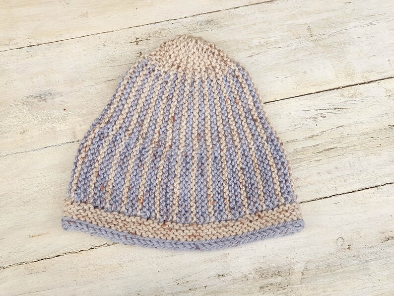 Striped Hat Sunny Rays Beanie Retro 