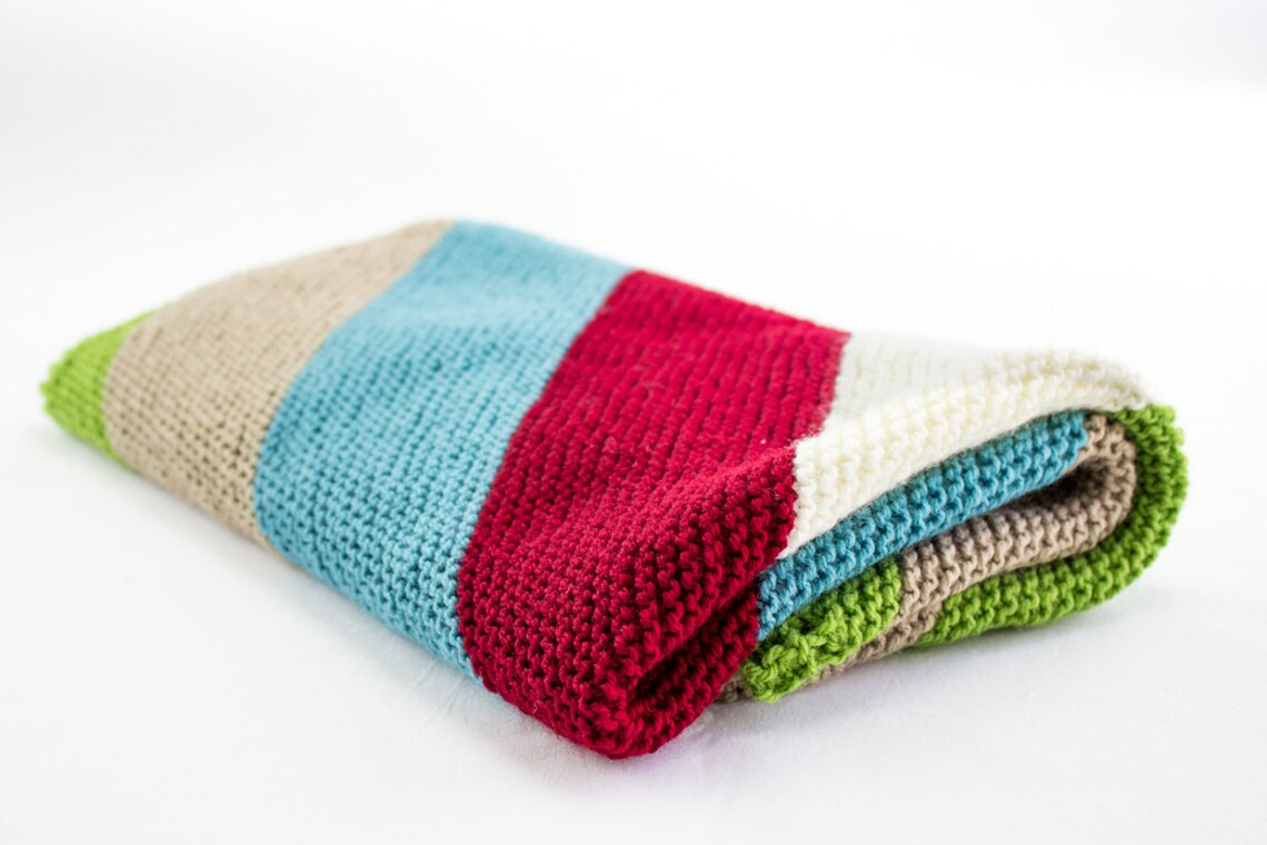 KNITTING PATTERN Baby Blanket Reversible Knit Baby Blanket - Etsy