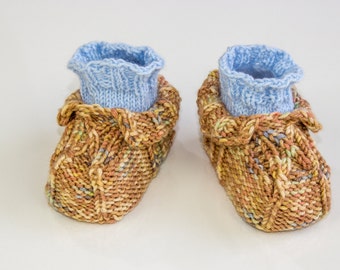 KNITTING PATTERN,  Seamless Baby Booties, Cable Booties, Seamless Booties, Baby Booties, Newborn Booties Knitting Pattern, Cute Booties