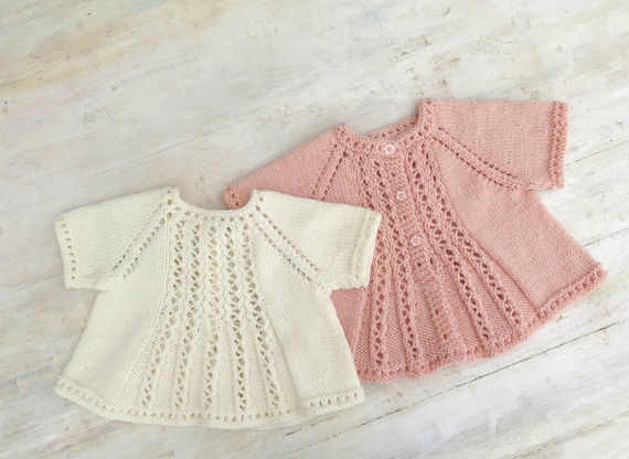 KNITTING PATTERN, Bobby's Girl Cardigan, Top Down Cardigan, 6 Sizes, Short & Long Sleeve Options, Lace Panel Cardigan, Baby, Toddler, Child KNITTING PATTERN, Bobby's Girl Cardigan, Top Down Cardigan, 6 Sizes, Short & Long Sleeve Options, Lace Panel Cardigan, Baby, Toddler, Child