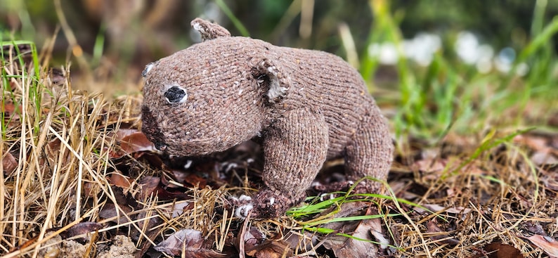 Modèle de tricot jouet wombat : animal australien réaliste (téléchargement PDF) image 7