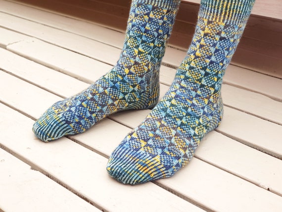 Socks Knitting Pattern, Cute Socks, Cozy Boot Socks, Wool Socks