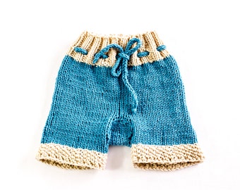 KNITTING PATTERN,  Designer Baby Shorts, Baby Pants, Trousers, In 5 Sizes, Drawstring Baby Pants,  Shorts