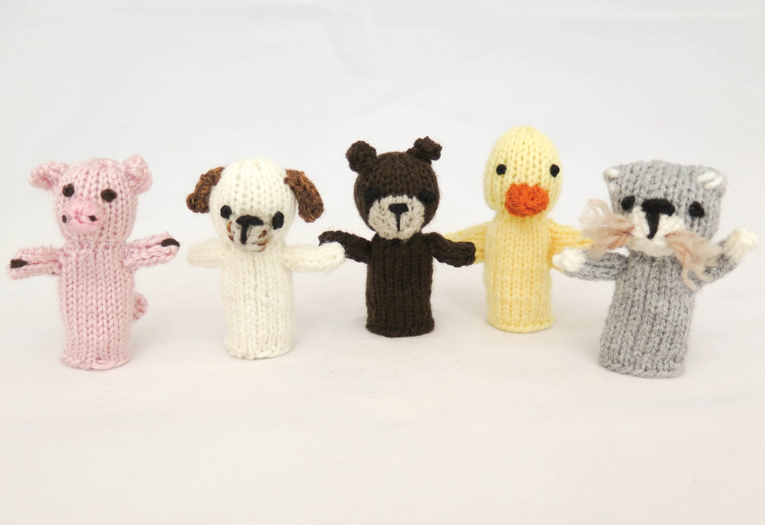 KNITTING PATTERN 25 Animal Finger Puppets Pet Parade Etsy