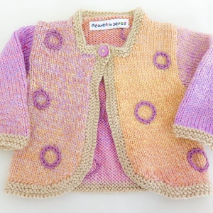 Girl&#39;s Knit Cardigan Pattern: Easy Embroidery Design (Digital Download)