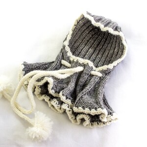 Retro Baby Helmet Hat Knitting Pattern, Cowl Winter Hat (PDF Pattern) image 2