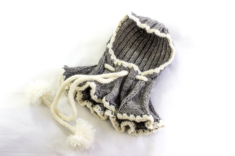 Retro Baby Helmet Hat Knitting Pattern, Cowl Winter Hat (PDF Pattern) image 2