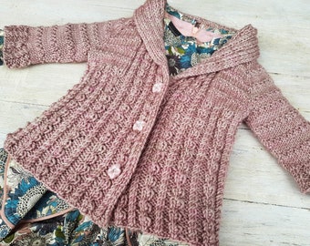 Layla Jacket KNITTING PATTERN: Girl's Seamless Cardigan (PDF)