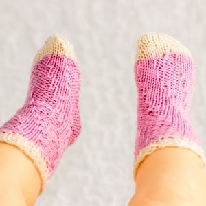 Easy Knit Baby Socks Pattern: Magic Spiral Design (Digital Download)