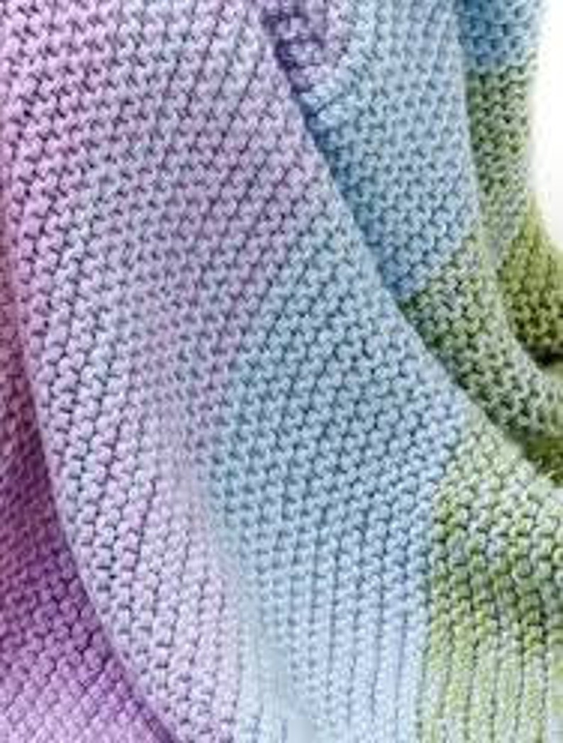 KNITTING PATTERN Baby Blanket Reversible Knit Baby Blanket Etsy