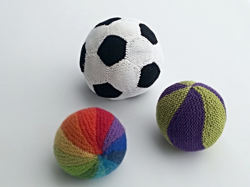 KNITTING PATTERN Knitted Balls Rainbow Ball Soccer Ball Etsy UK