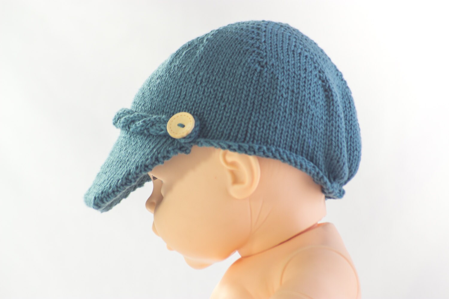 KNITTING PATTERN Boys Cap Brimmed Cap Baby Boy Hat Summer Etsy