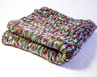 Basketweave Baby Blanket Knitting Pattern: Reversible Design, Two Sizes (PDF Pattern)