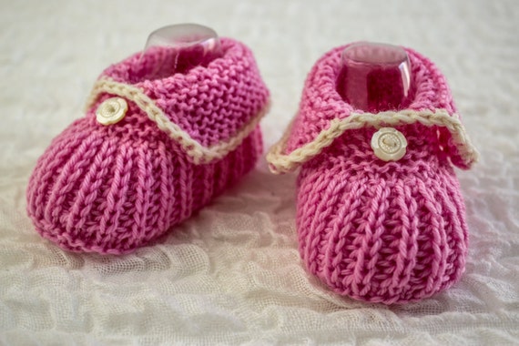 Baby Boy Girl Knitted Booties Spanish Bow Bootees Shoes Newborn 0-3 Months
