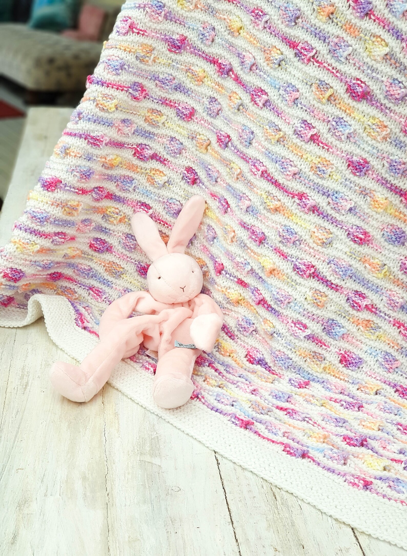 KNITTING PATTERN Row Your Boat Baby Blanket Modern Baby Etsy